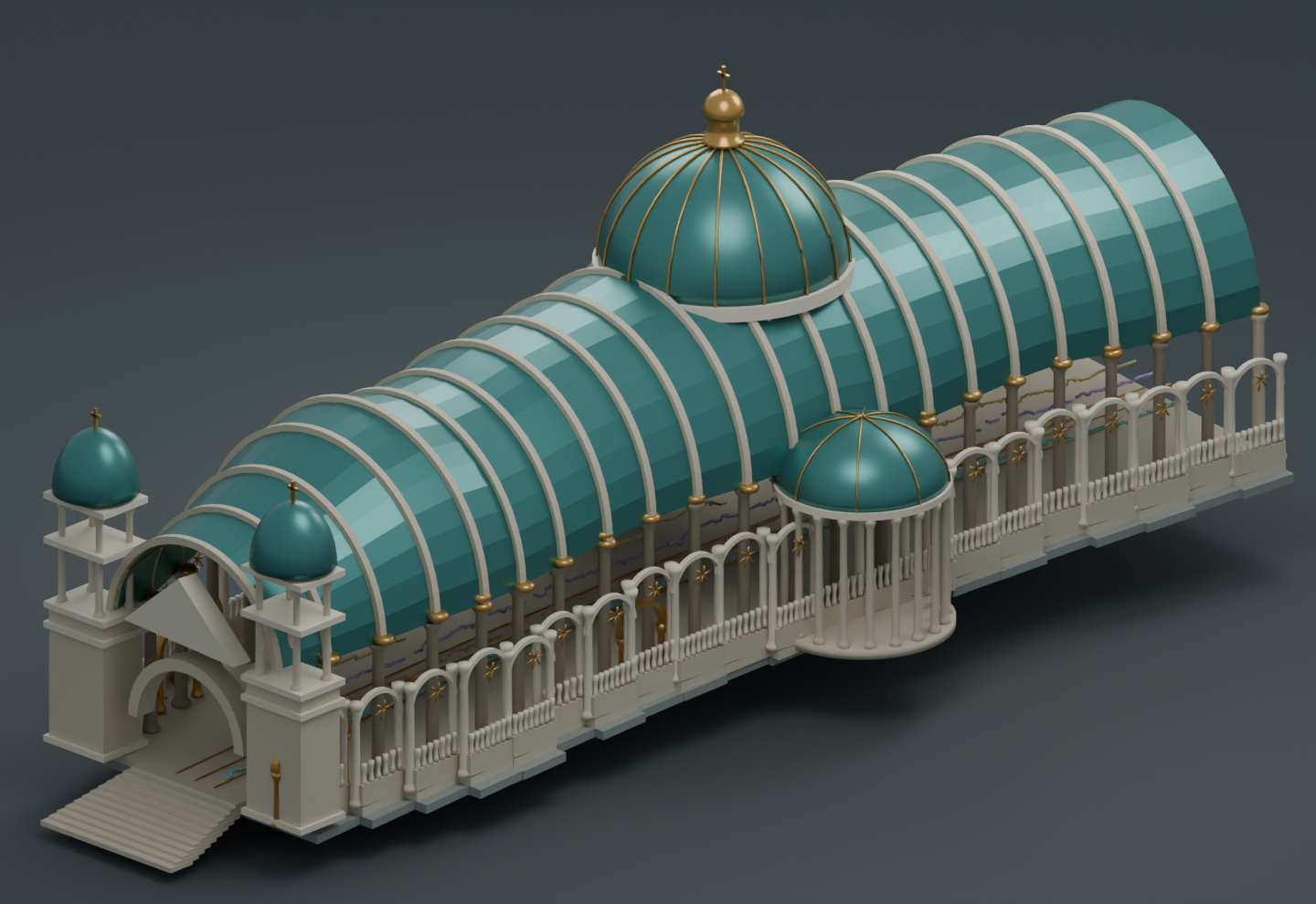 Actual rendered Bach building